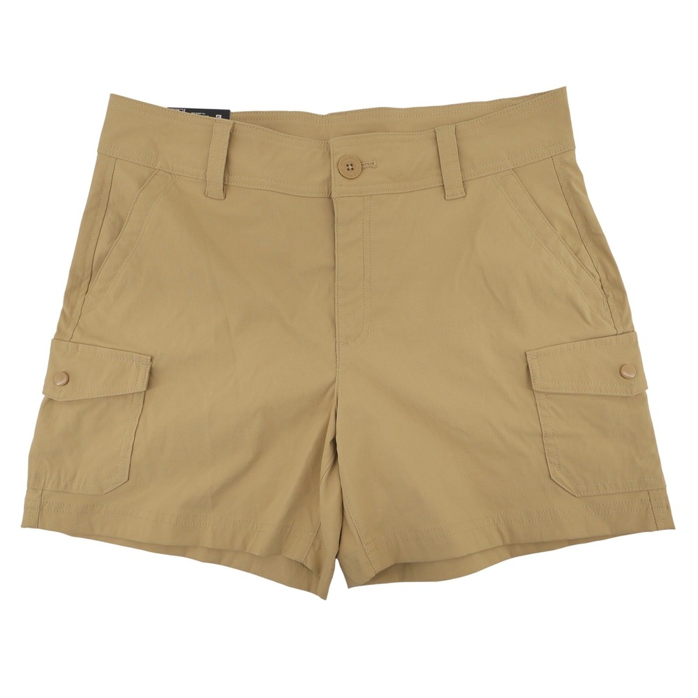 Eddie Bauer Cargo Pocket Shorts Performance Khaki Womens Size 6 MSRP $59